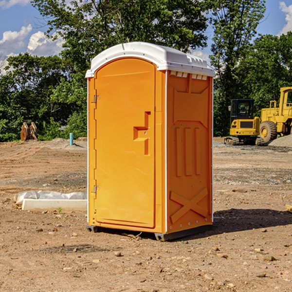 how often are the porta potties cleaned and serviced during a rental period in Clinton